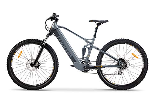 Moma Bikes Bicicleta Electrica, EMTB 29", Full Suspension, Shimano 24v, Frenos de Disco hidráulicos, Bateria Integrada Ion Litio 48V 13Ah