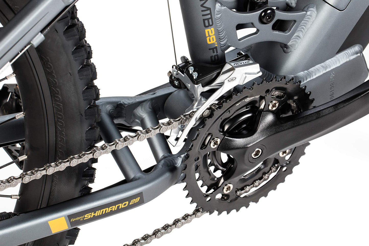 Moma Bikes Bicicleta Electrica, EMTB 29", Full Suspension, Shimano 24v, Frenos de Disco hidráulicos, Bateria Integrada Ion Litio 48V 13Ah