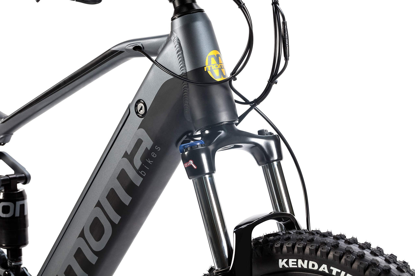 Moma Bikes Bicicleta Electrica, EMTB 29", Full Suspension, Shimano 24v, Frenos de Disco hidráulicos, Bateria Integrada Ion Litio 48V 13Ah